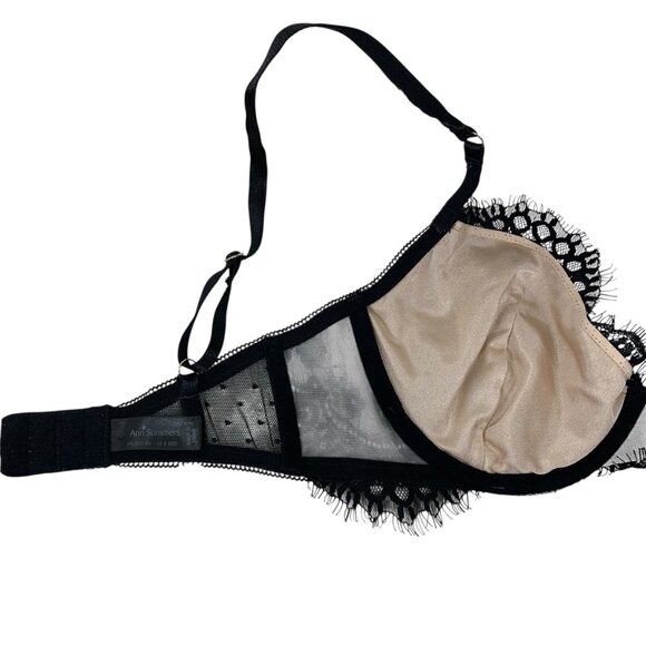 Ann Summers Elegant Black and champagne Lace Bra size 32DD - Picture 10 of 16